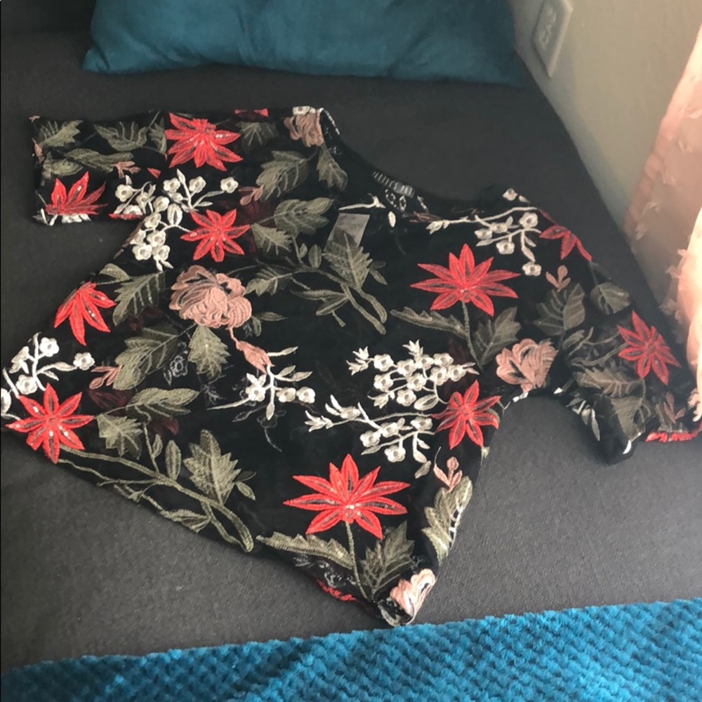 Floral Embroidered Top